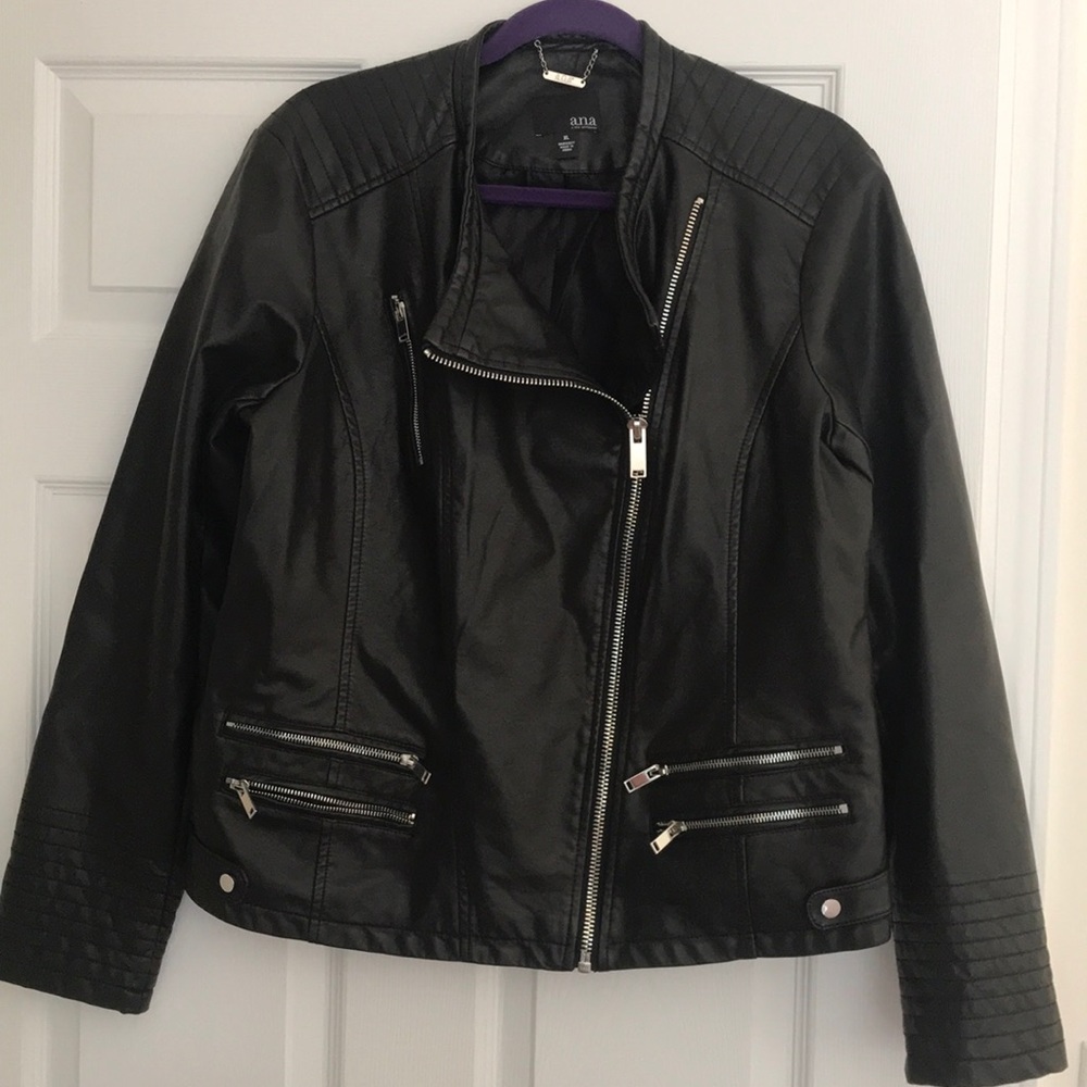 Black leather jacket